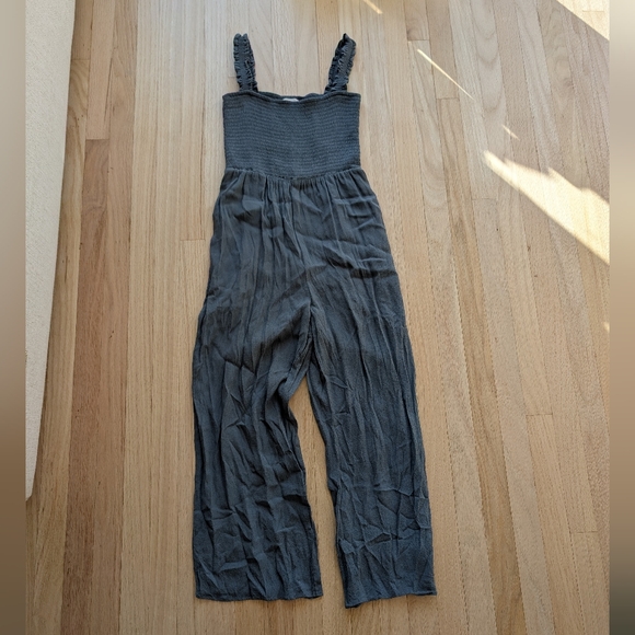 Wilfred Aritzia Chianti Grey Blue Flowy Jumpsuit Wih Smocked Bust (Size XS) - Picture 1 of 7